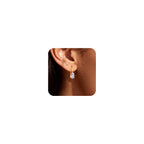 2.0ct Gold Teardrop Moissanite Diamond Earrings for Women with Leverback