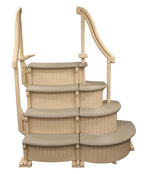 Confer Plastics Curve CCX-AG Drop in Above Ground Pool Step with Grey Treads - Base Step with Add-On