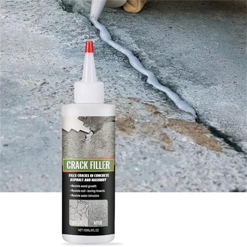 Magic Crack Filler for Concrete, Asphalt Crack Filler For Filling In Cracks Asphalt Driveways And Roads, Installs Easily Dry Granular No Mess And DIY (1pc, 150ml)