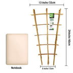 Natural Bamboo Trellis 24 Inches Tall, Mininfa Garden Ladder Trellis, Plant for Climbing Plants, Vegetables, Pots - 3 Pack