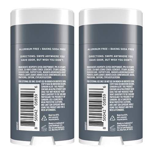 Mando Whole Body Deodorant For Men - Smooth Solid Stick - 72 Hour Odor Control - Aluminum Free, Baking Soda Free, Skin Safe - 2.6 Ounce (Pack of 2) - Unscented