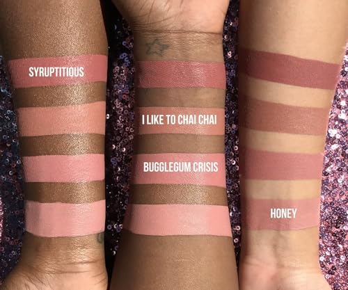 Beauty Bakerie Lip Whip Liquid Lipstick for Women, Waterproof Lip Gloss, Tint, Stain Long Lasting Hydrating Moisturizer, Matte or Metallic, 3.5mL, Syruptitious