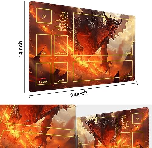 MTG Playmat - Non-Slip Backing Printing, Ideal for Card Game Enthusiasts TCG Playmat (MTG2-Arrival of The Drago-Deck)