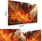 MTG Playmat - Non-Slip Backing Printing, Ideal for Card Game Enthusiasts TCG Playmat (MTG2-Arrival of The Drago-Deck)