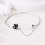 Parmuz 925 Sterling Silver Snake Charm Bracelet for Woman