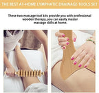 2 Pcs Wooden Gua Sha Tools Lymphatic Drainage Tool, Machomby Wood Therapy Massage Tools Manual Gua Sha Tools Anti Cellulite Massage Tool for Gua Sha Massage, Maderotherapy, Body Sculpting