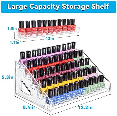 Nail Polish Organizer Acrylic Display Rack for Nail Polish Holder Sunglasses Organizer Essential Oils Holder Clear Eyeglasses Display Case Makeup Organizer