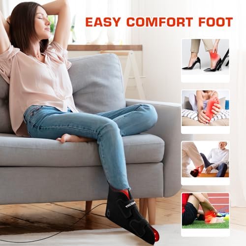 Viconor Red Infrared Light Therapy for Feet, Red Light Therapy Shoe Led Near Infrared Light Boots