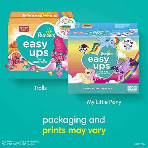 Pampers Size 5 Diapers, Potty Training Underwear for Toddlers, Easy Ups Diapers, Pull Up 3t-4t Training Pants for Girls and Boys, 100 Count, Giant Pack (Packaging & Prints May Vary)