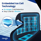 NEWGO Foot Ice Pack Wrap for Plantar Fasciitis, 45-Minute Long Lasting Heel Ice Pack with Ice Grids Design for Foot Surgery, Sprained Ankle, Heel Pain, Swelling