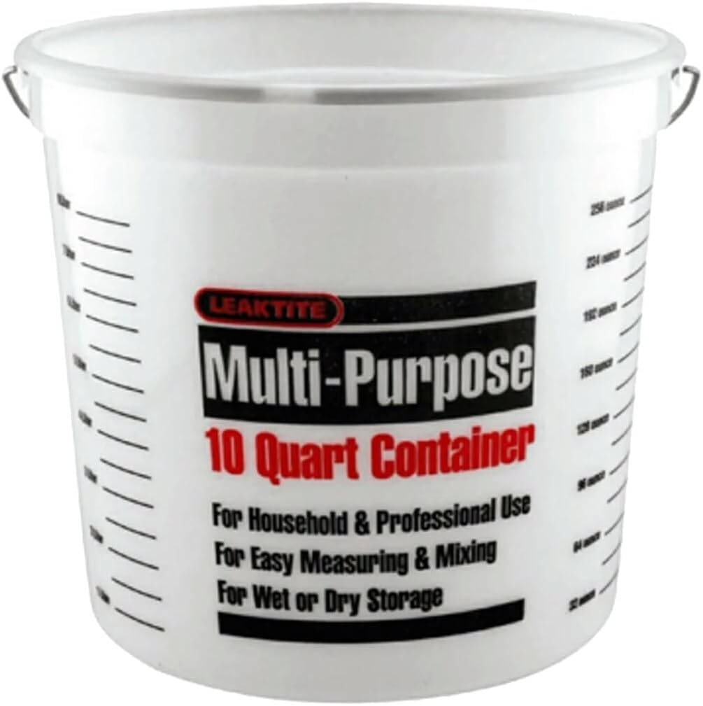 Leaktite 10Q12NM0012 10 Qt Multi-Purpose Pail W/Reinforced Rim, 10Qt