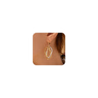 Two Tone Twisted Line Drop Earrings for Women Gold and Silver Earrings