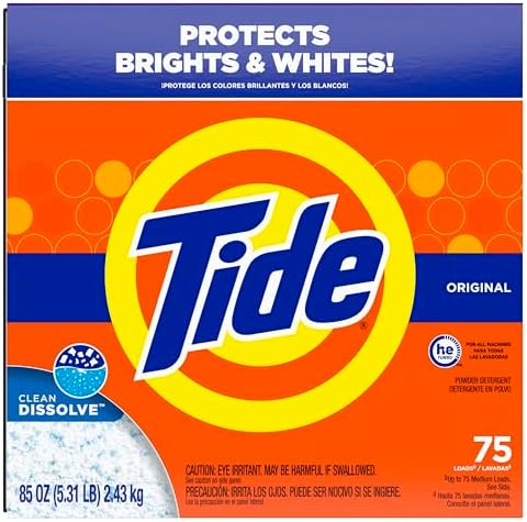 Tide Powder Laundry Detergent, Original Scent, 75 Loads, 85 oz