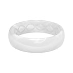 Groove Life Thin Silicone Ring for Women, Comfortable Wedding Band, Pearl 5