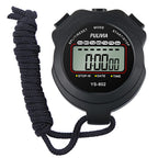 PULIVIA Sports Stopwatch Timer, Single Lap Split Digital Stop Watch for Sports Kids Coaches Swimming Running, Black