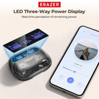 ERAZERL XP18 AI Translation Earbuds Real Time,134 Languages Translator Device No Subscription,Bluetooth 6.0 Translator Earbud 3-in-1 with 7 Translation Modes for Travel Business Meeting Learning Black