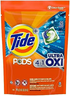 Tide PODS Liquid Laundry Detergent Soap Pacs, 4-in-1 Ultra Oxi, HE Compatible, 3 Bag Value Pack, 75 Count