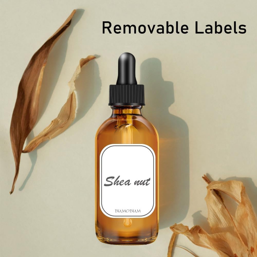 2 Pack Dropper Bottles 2 OZ, Amber Glass Bottle with Graduated Dropper