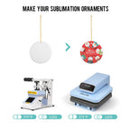 PYD Life 25 PCS Sublimation Blanks Ornaments Ceramic White 2.75" Round