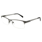 Foster Grant Men's Lamar Rectangular Reading Glasses, Gunmetal/Transparent, 59 mm
