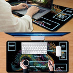 for MTG Game Playmat, for Magic TCG Rubber Play mat,Tabletop Card Playmats with Smooth Surface,Trading Card Inked Game Mat with White Zones,Battle Game,Colorful Dragon