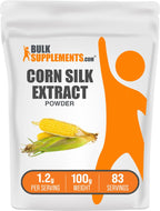BulkSupplements.com Corn Silk Extract Powder - Corn Silk Supplement, Zea Mays Extract - Vegan & Gluten Free, 1.2g per Serving, 100g (3.5 oz) (Pack of 1)