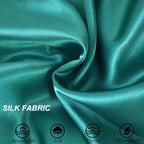 Silk Bonnet for Sleeping Satin Bonnets Double Layer Reversible Hair Cap Bonnet for Women Long Curly Braid Hair (Teal)