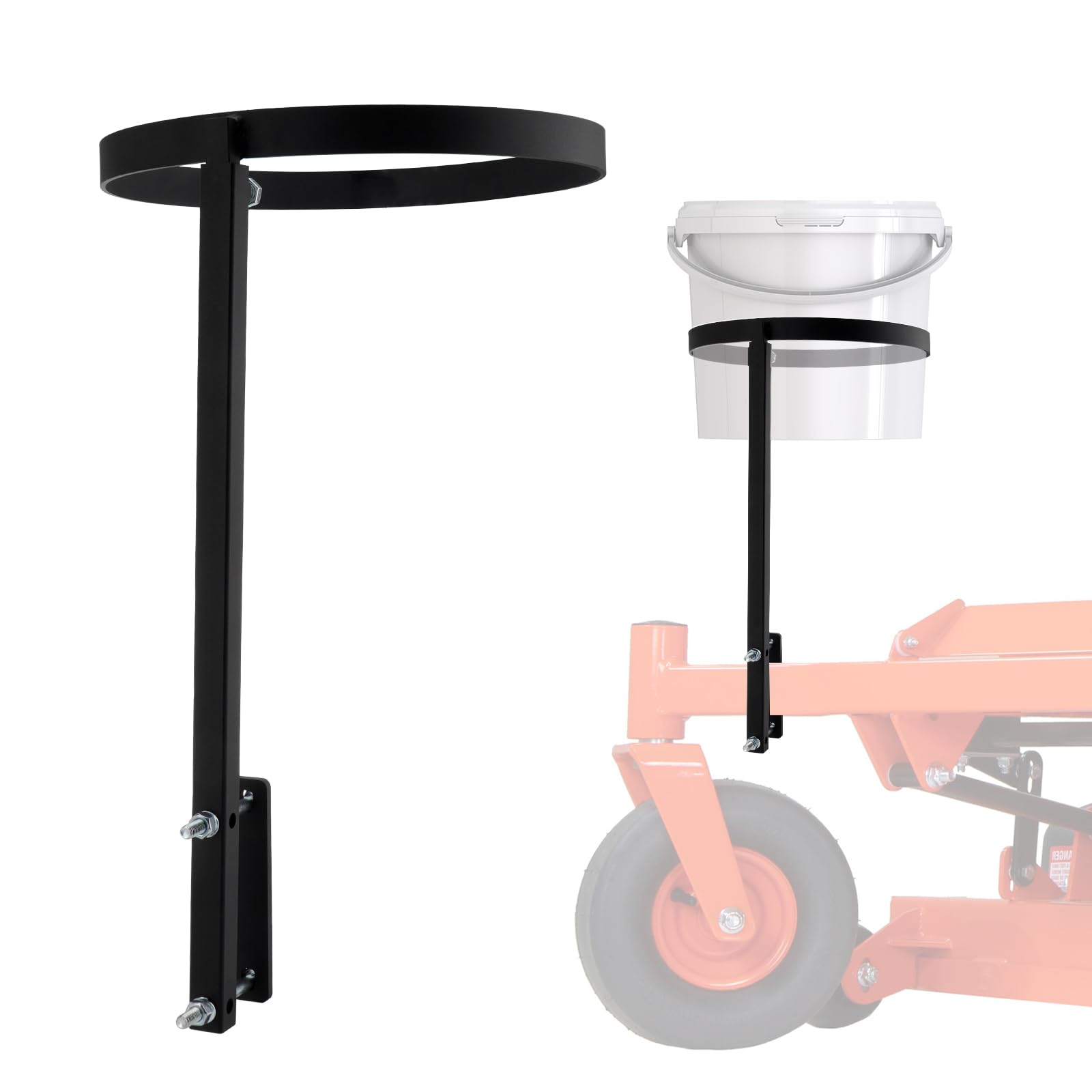 5 Gallon Trash Bucket Holder for Zero Turn Mowers, Bucket Storage Holder