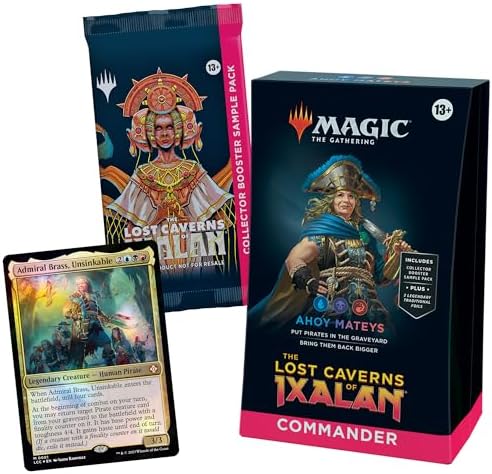 Magic: The Gathering The Lost Caverns of Ixalan Commander Deck - Ahoy Mateys (100-Card Deck, 2-Card Collector Booster Sample Pack + Accessories)
