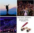 Aroncent Opera Glasses Binoculars 3X25 Theater Glasses Mini Binocular Compact with Handle for Adults Kids Women in Musical Concert