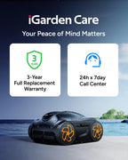 iGarden Robotic Pool Cleaner K Series, Cordless Pool Vacuum Robot for Inground & Above Ground Pools, Smart Navigation, Touchscreen, Self-Parking, Cleans Floor, Wall & Waterline, 150 Min