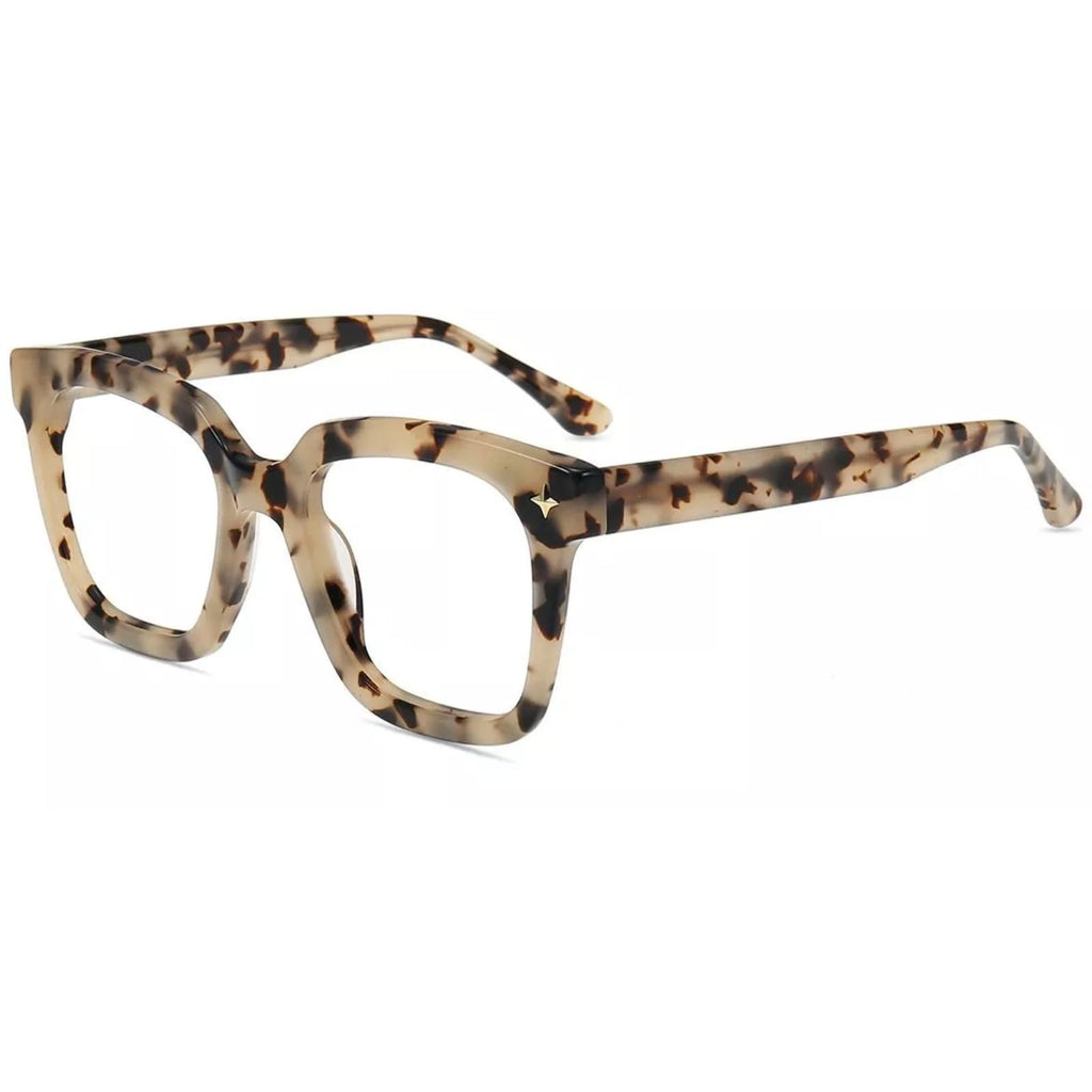 Firmoo Oversized Blue Light Glasses for Women Men Large Frame Anti Eyestrain & UV Protection Computer Gaming Blue Blocker Eyeglasses(Pattern)