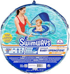 SwimWays Baby Spring Float with Adjustable Canopy and UPF Sun Protection, Blue Lobster