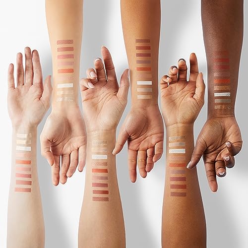 Kayswang 9 colors glitter eyeshadow palette makeup palette matte high pigment color cream texture natural eye shadow powder eye shadow palette in autumn and winter long lasting and waterproof (pink+orange)