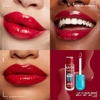NYX PROFESSIONAL MAKEUP Lip IV Hydrating Glossy Lip Stain with 12HR Hydration - Red-y Set Wet (Red)