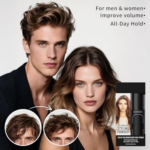 Gowwim Texture Powder, Instant Oil Control & Matte Finish Hair Texture Styling Volume Powder Long-Lasting Volume for Men & Women Volumizing Short Nozzle Uniform Distribution
