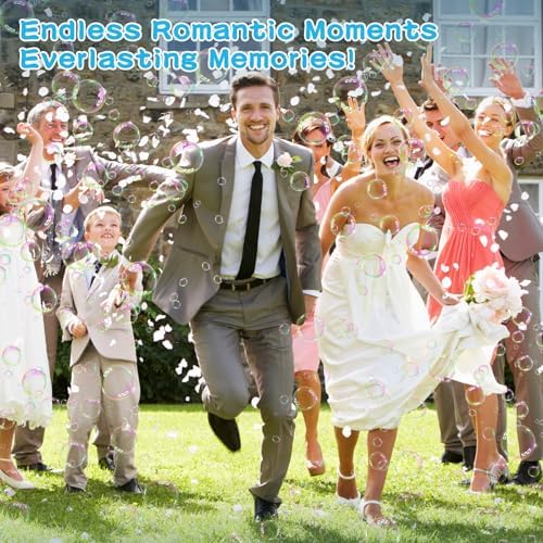 BOMOCO Bubble Gun, 125 Holes Bubble Machine Bubbles for Kids Age 3-12, Bubble Blaster Gun with Bubble Solution Summer Outdoor Bubble Toys Birthday Wedding Party Favors Bubble Maker Blower,Blue