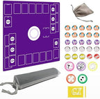 Playmat for Trading Card Game – 2-Player Trainer Mat with Damage Counters and Professional Storage Bag (Purple, Large)