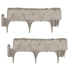 Suncast Interlocking Border Edging - Stone -Like Poly Construction for Garden, Lawn, and Landscape Edging - Water Resistant Border for Containing Trees, Flower Beds and Walkways - Light Taupe, 20