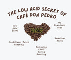 Cafe Don Pedro American Roast Naturally Low Acid Coffee - 34.5 Ounce Large Can for Coffee Lovers with Sensitive Stomachs - Delicious, Smooth Flavor, Medium Roast Stone Ground Coffee