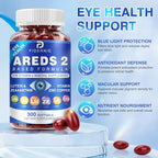 AREDS 2 Eye Vitamin & Mineral Supplement — Lutein and Zeaxanthin Supplement, Vitamin C & E, Zinc & Copper for Blue Light Protection, Eye Health Support, Eyebright , Eye Doctor Trusted — 300 Softgels