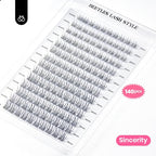 Beetles Lash Clusters 9-16mm Cluster Eyelash Extensions 140pcs Individual Lashes Natural False Eyelashes CC Curl Eyelash Clusters DIY Wispy Cluster Lashes Sincerity (CNS002, 9-16mm)