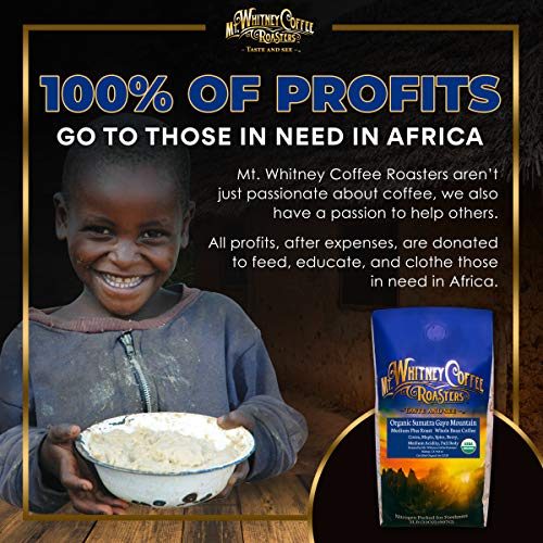 Mt. Whitney Organic Gayo Mountain Sumatra, Medium Dark Roast, Low Acid Coffee (Whole Bean, 2 Lb)