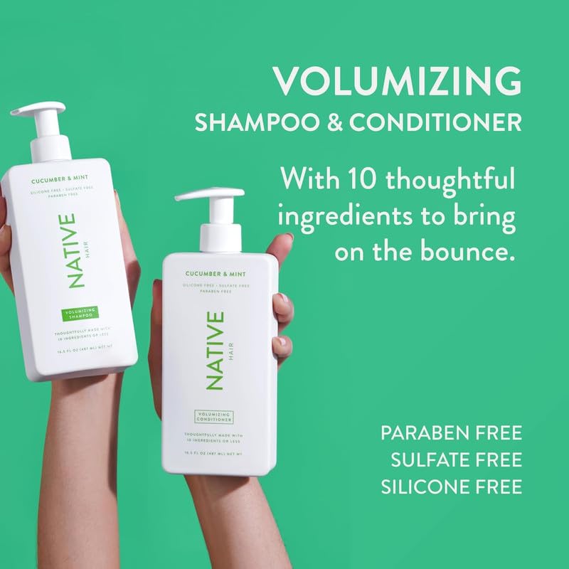Native Strengthening Shampoo and Conditioner Set + Cucumber & Mint Body Wash 18 oz - 2 Pk, 69 Fl Oz, 8 items