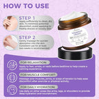 Magnesium Lotion for Sleep, Natural Magnesium Cream, Magnesium Butter with Coconut Oil, Shea Butter, Vitamin E, Lavender, 2 oz