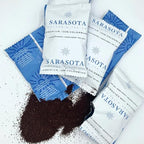 Sarasota Coffee Ground Packets | Gourmet Colombian Medium Roast Ground Coffee Packs | Columbian | Low Acid Mold Free Individual Single Pot Pouches for 12 Cup Coffee Maker | 2 Ounce Bags, 12 Count