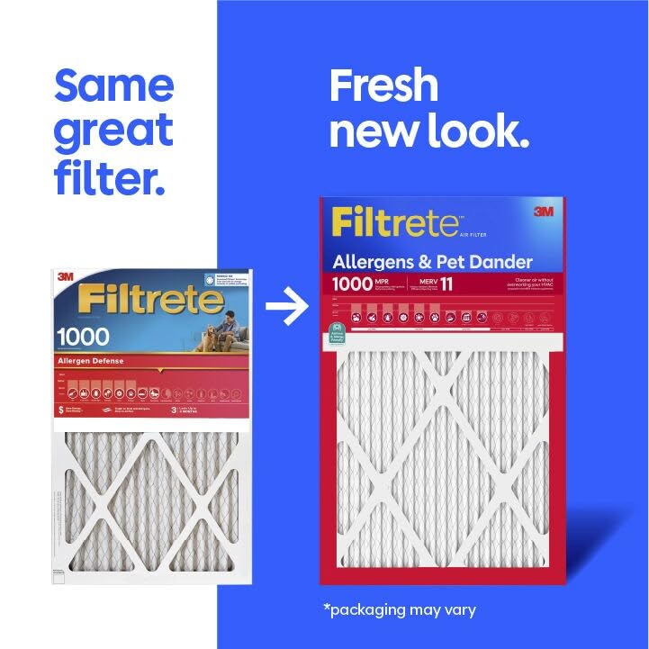Filtrete 16x25x1 Air Filter, MERV 11, MPR 1000, 2 HVAC Filters