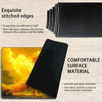 Playmats for Magic: The Gathering MTG Card Game Mat Plus 50 Pcs Card Sleeves, 24 x 14 inch TCG Mat with Stitched Edge for Commander Deck Duskmourn Board Game, Golden Chocobo