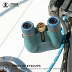 Nocs Provisions Standard Issue 10x25 Waterproof Binoculars, 10X Magnification, Bak4 Prism, Wide View Multi-Coated Lenses for Bird Watching, Hiking & Backpacking - Pacific Blue II