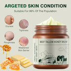 Beef Tallow for Skin, Beef Tallow and Honey Balm for Face and Body, Unscented Face Moisturizer, Deep Hydration & Sensitive Skin Care, 4.23oz